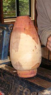 Yes Vase roughed and boiled earlier to have a pewter top